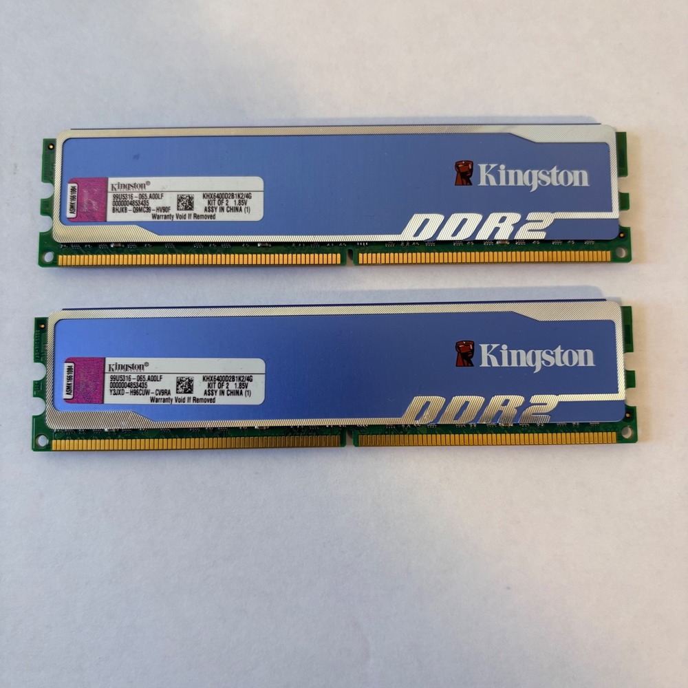Kingston RAM KHX6400D2B1K2/4G HyperX Blu 4GB Kit DDR2 800MHz PC2-6400 Desktop